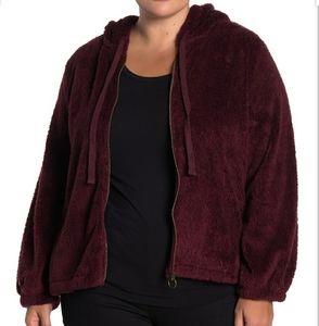 Bobeau faux fur zip hoodie.